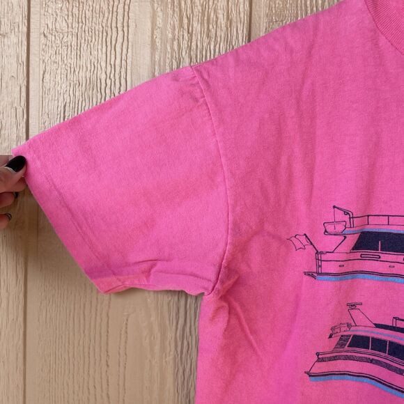 Vintage 90s Tollycraft Yachts 1990s Yacht Club Sailing Nautical Single Stitch M - Picture 2 of 9